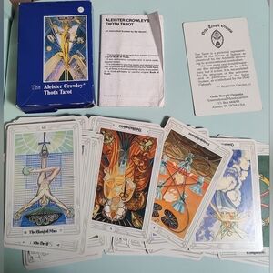 The Aleister Crowley Thoth Tarot Large Swiss Blue Box 1986 Witchy Occult Pagan.